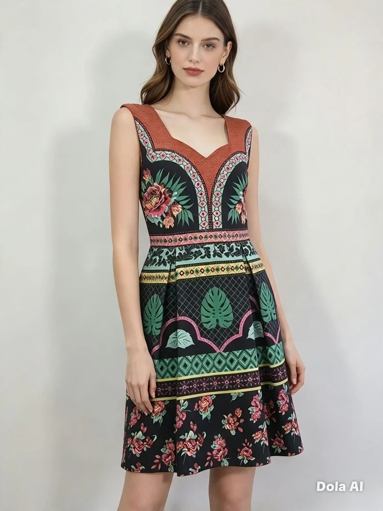 Vestido Curto Estampado Antix