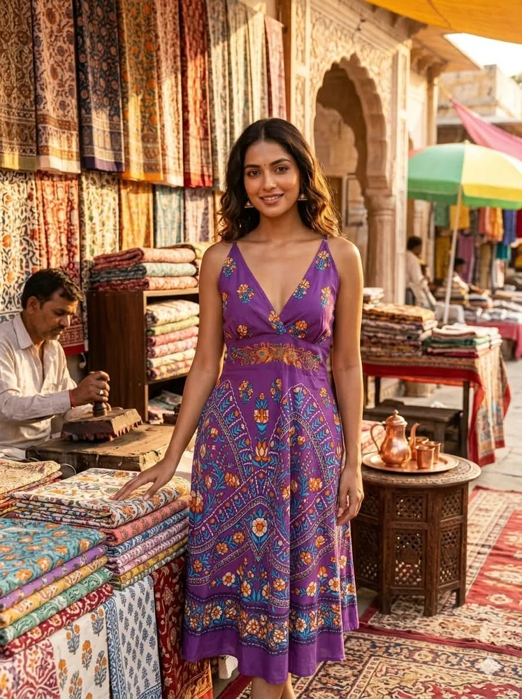 Vestido Longo Floral Roxo
